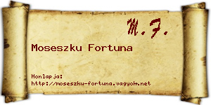 Moseszku Fortuna névjegykártya